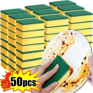Highly absorbent double-sided sponge magic cleaning pot rust sponge cleaning brush kitchen grease cleaning tool